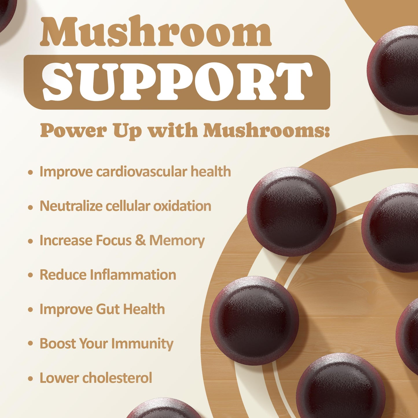 Biolore Mushroom Complex Gummies: 10 Powerful Mushrooms with Chaga, Lions Mane BioloreBuy Supplements Australia