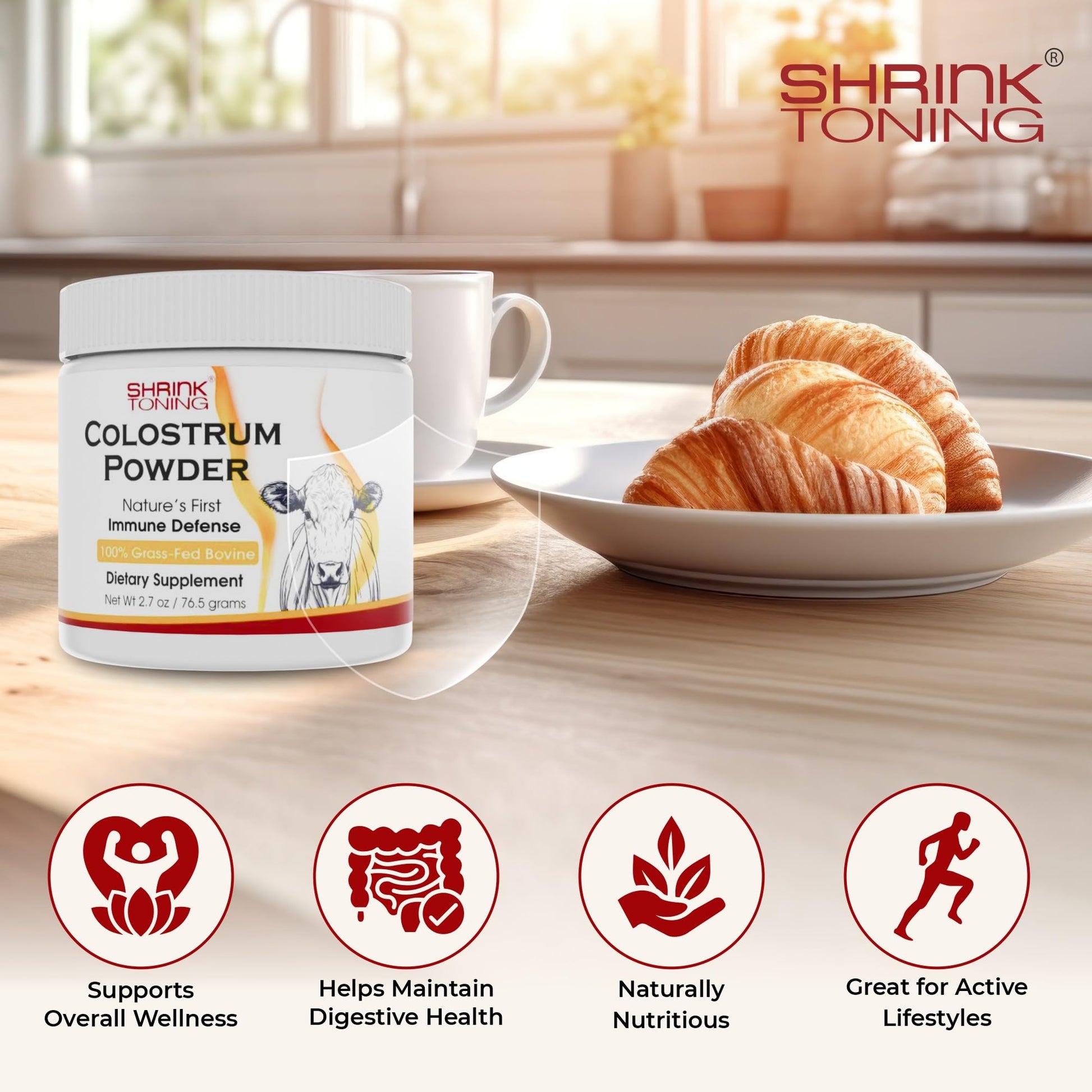 Shrink Colostrum Powder 2.7 oz – Natural Bovine Colostrum Supplement for Overall Health shrinkBuy Supplements Australia