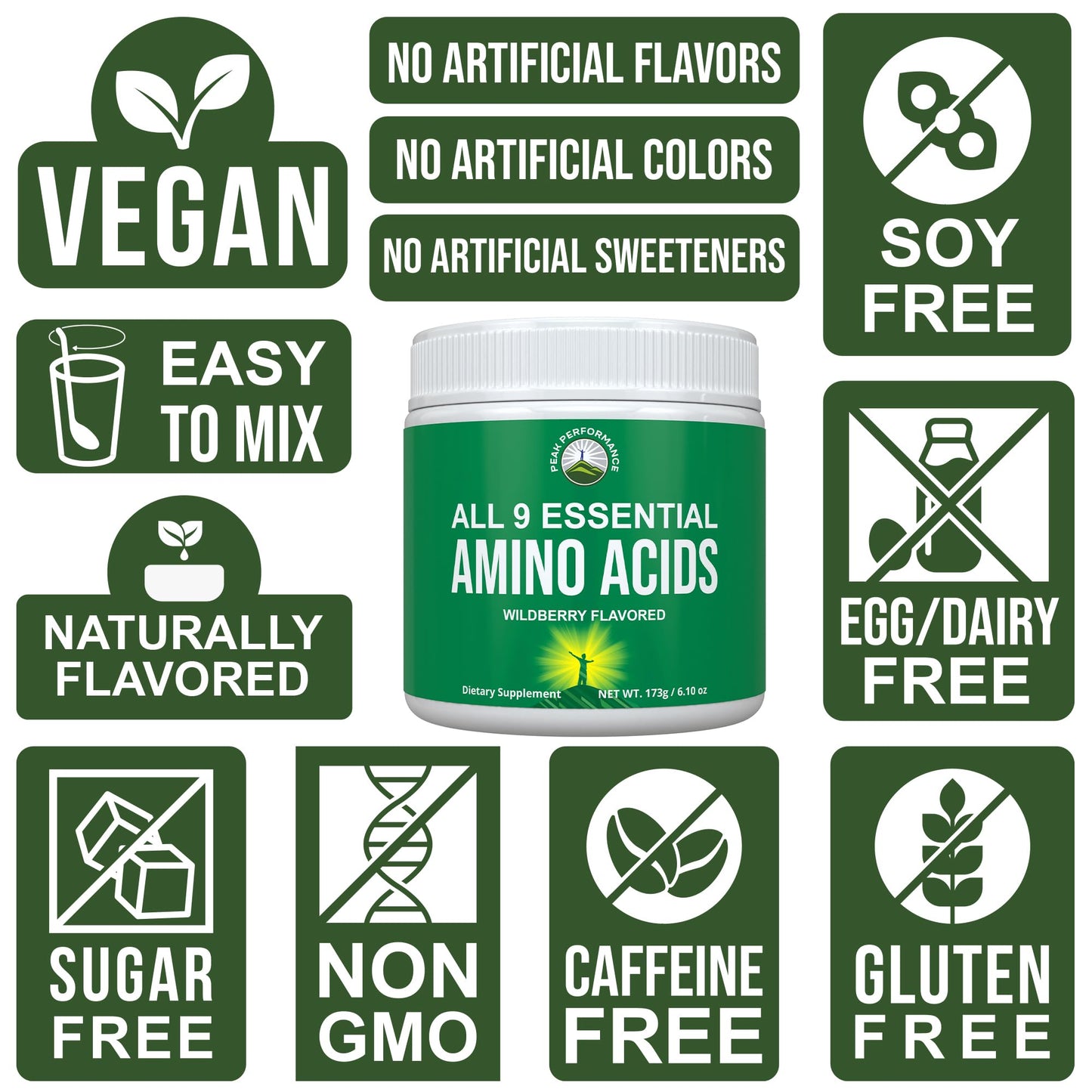 All 9 Essential Amino Acids Powder. Pre + During + Post Workout with EAAs + BCAAs for Energy, Muscle Growth, and Recovery. Non-GMO BCAA and EAA Powders for Men + Women. 3rd Party Tested. Wildberry Peak PerformanceBuy Supplements Australia