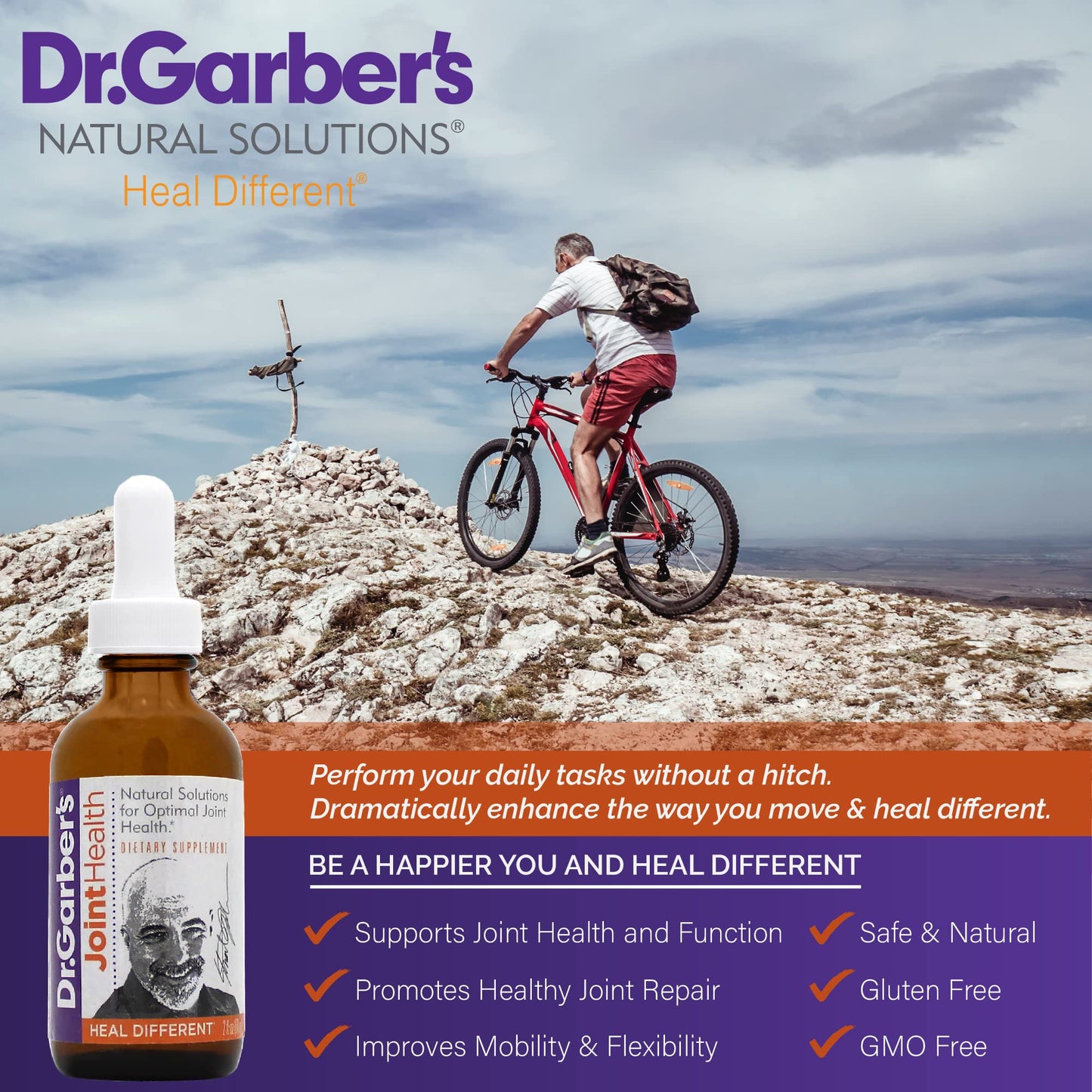 Dr. Garber's Natural Solutions Joint Health Oral Drops - Gemmotherapy Liquid Supplement for Healthy Joint Support & Function, Joint Repair, and Improved Mobility & Flexibility - 60ml DR.GARBER'SBuy Supplements Australia