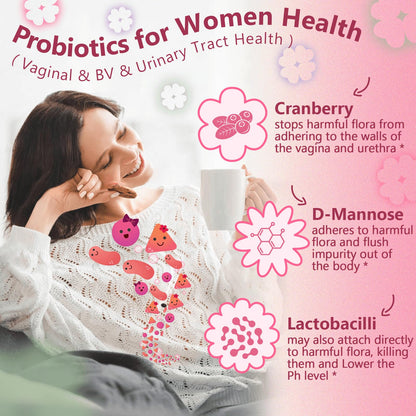 Probiotics for Women Digestive Health, Vaginal Probiotics with D-Mannose & Cranberry NATURE TARGETBuy Supplements Australia