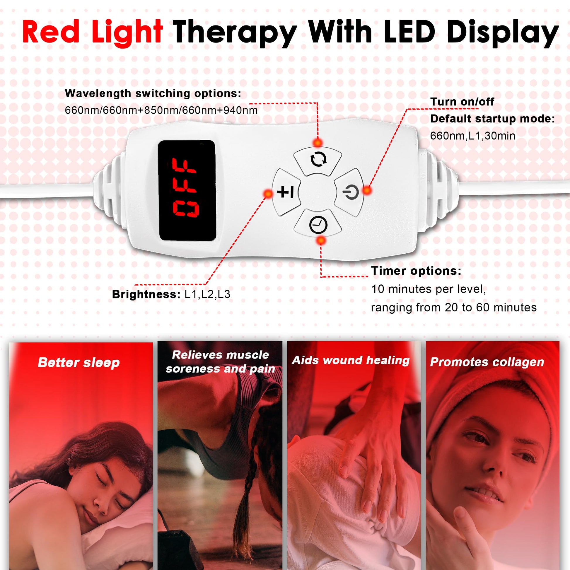 Akarishin Red Light Therapy Lamp-660nm Red Light,850nm & 940nm Infrared Light Therapy AkarishinBuy Supplements Australia