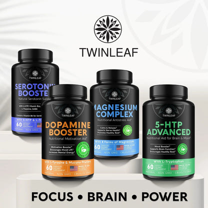 TWINLEAF Dopamine Brain Support Supplement, 1000 mg Blend - Made in USA - with DMAE, Vitamin B12 and L-Tyrosine TWINLEAFBuy Supplements Australia