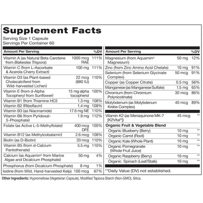 NATURELO Mens Multivitamins - One Daily Multivitamin for Men with Vitamins, Minerals & Organic Whole Foods, Boost Energy & Health,