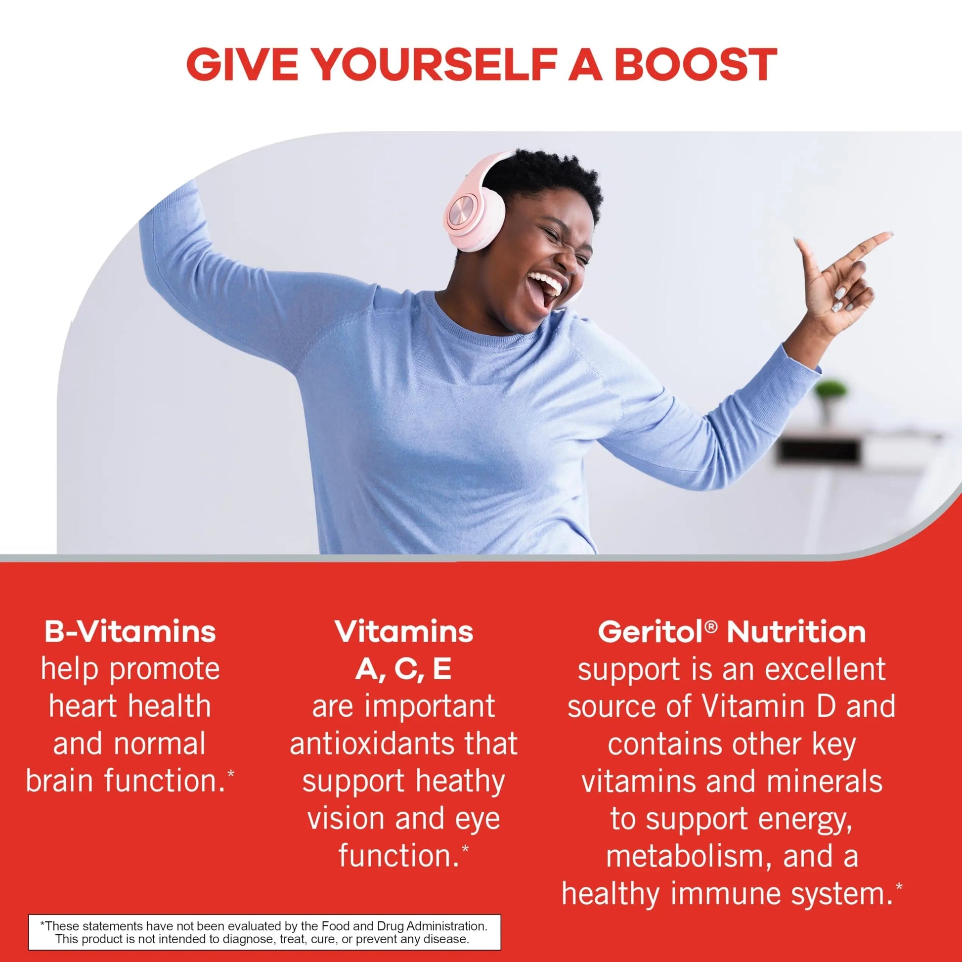 Geritol, Multivitamin Supplement, Contains Antioxidants, Vitamins B, C, E & D and Iron, 27, Minerals, Gluten-Free Geritol