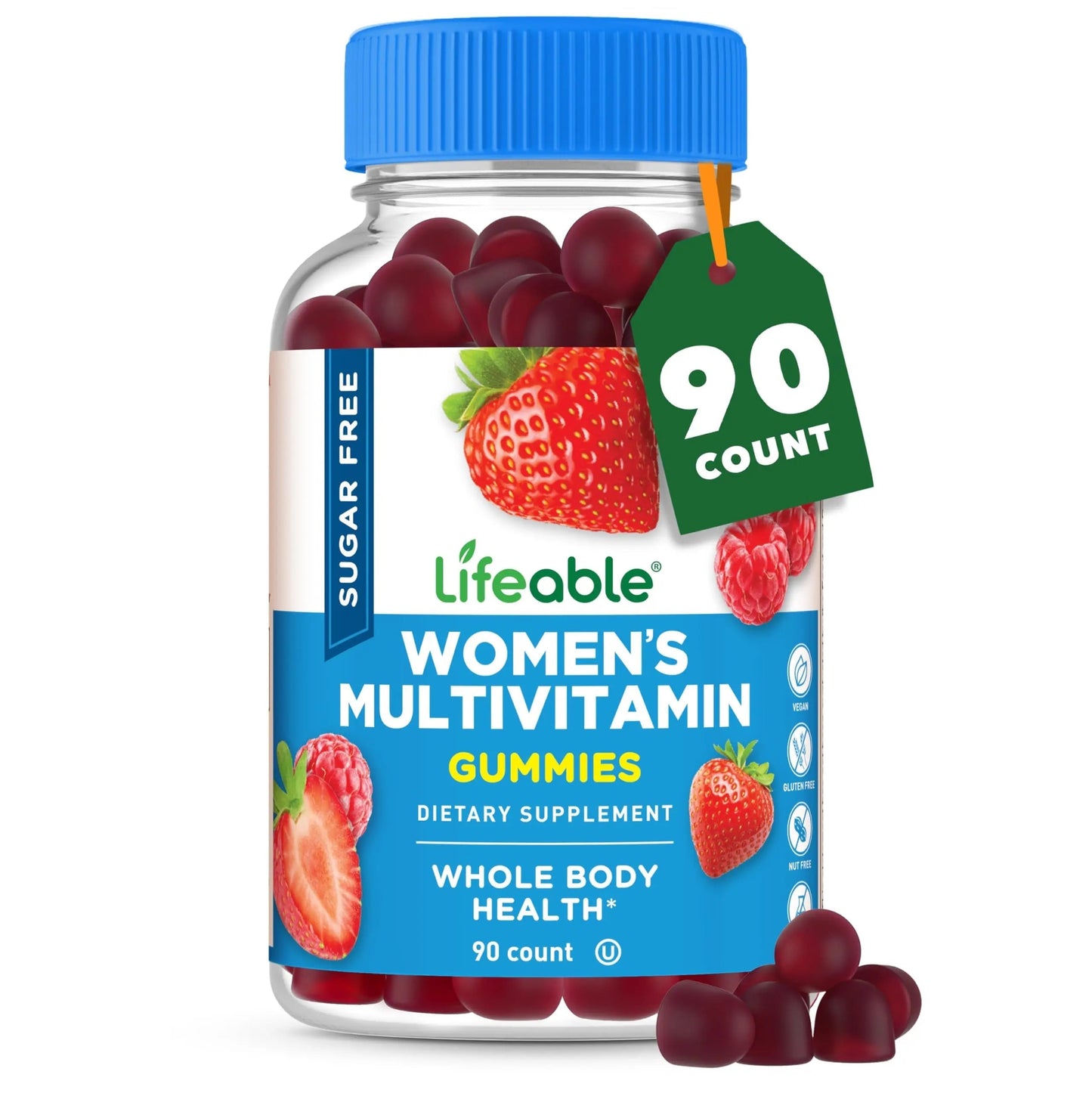 Lifeable Sugar Free Womens Multivitamin Gummy | with Iron and 18 Essential Vitamins and Minerals | Great Tasting Multivitamin Lifeable