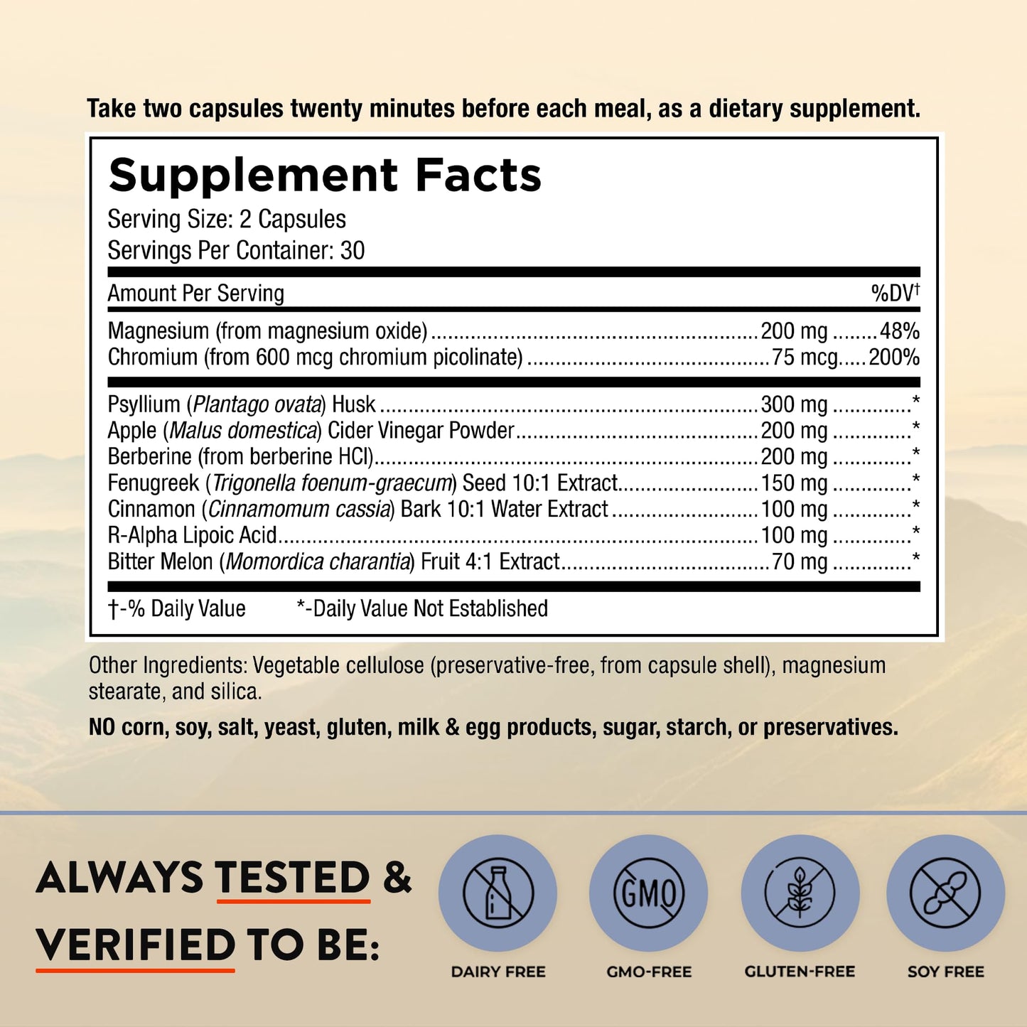 Mt. Angel Vitamins Blood Sugar Support Supplement - Natural Supplement with Pysllium Husk, Berberine with Ceylon Cinnamon, and Apple Cider Vinegar - Supports Healthy Blood Sugar Levels - 60 Capsules Mt. Angel VitaminsBuy Supplements Australia