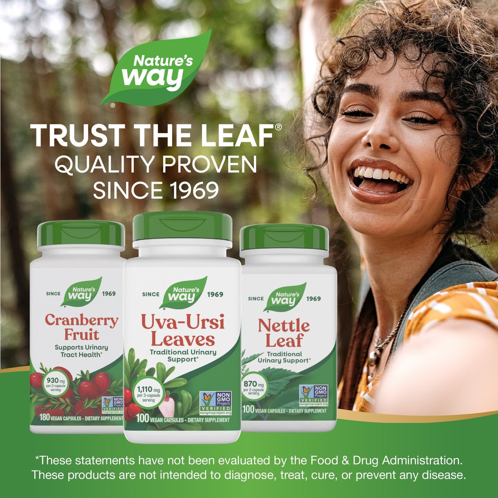 Nature's Way Uva Ursi Leaves, Traditional Urinary Support*, 1,110 mg per 3-Capsule Serving, Non-GMO Project Verified, Herbal Dietary Supplement, Gluten Free, 100 Vegan Capsules (Packaging May Vary) Nature's WayBuy Supplements Australia