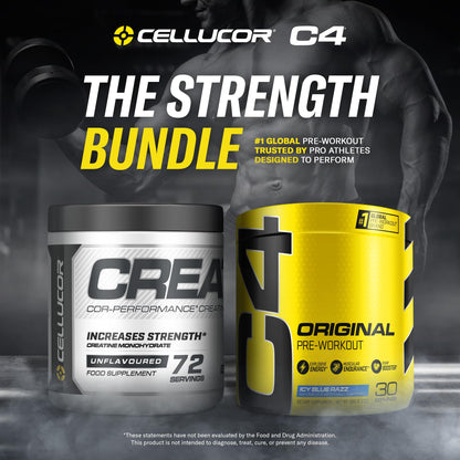 Cellucor Pre Workout & Creatine Bundle, C4 Original Pre Workout Powder, Icy Blue Razz CellucorBuy Supplements Australia
