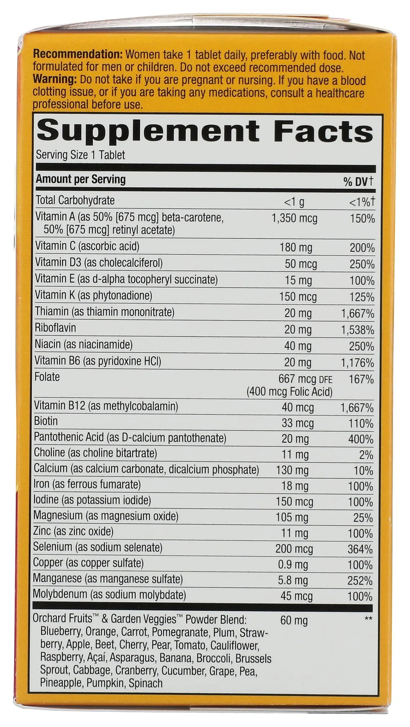 Natures Way Alive! Once Daily Womens, 60 CT Nature's Way