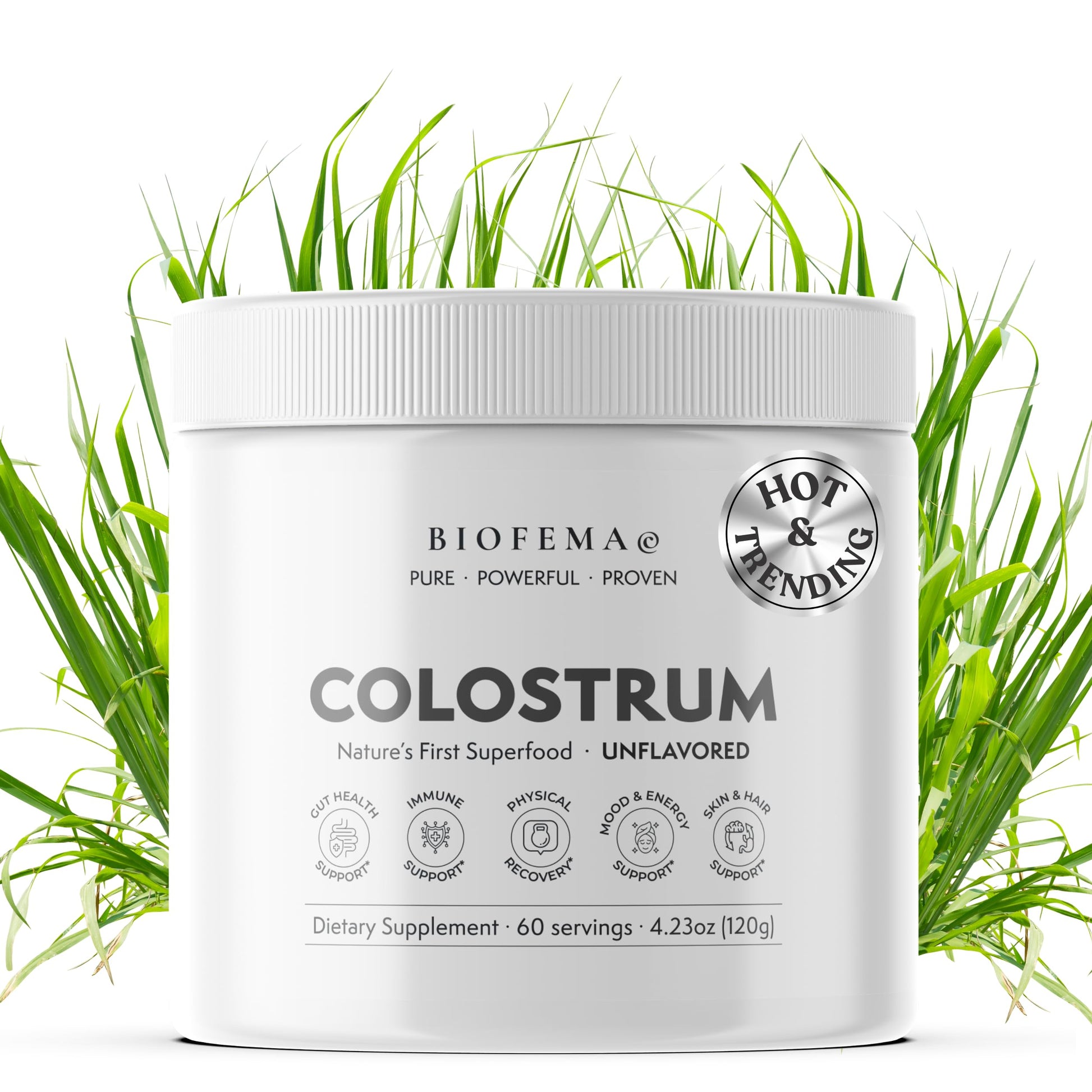 BIOFEMA Bovine Colostrum Supplement - Natures Superfood – First Milk Powder Magic for Gut Health, Immune Support, Physical Recovery, Skin, Hair & Nail Health BIOFEMABuy Supplements Australia