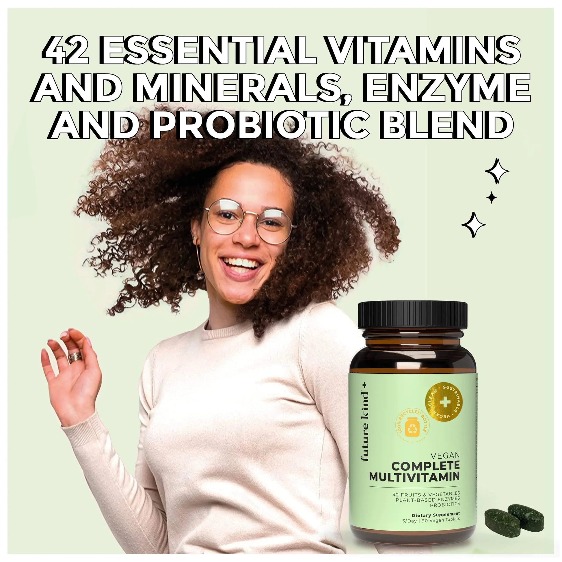 Future Kind Multivitamin Bundle - Vegan Complete Multivitamin and Vegan Essential Multivitamin - Vegan Vitamin B12, Omega 3, and Vitamin D3 - Complete Multivitamin, 42 Vitamins in 1 for Men and Women Future KindBuy Supplements Australia