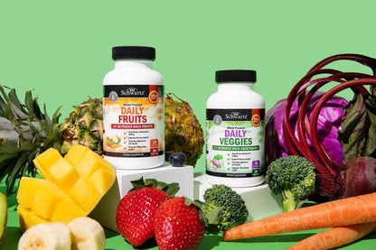 BioSchwartz Daily Fruits and Veggies Supplement for Women and Men (1 Month Supply) Plus Daily Multivitamin BioSchwartz