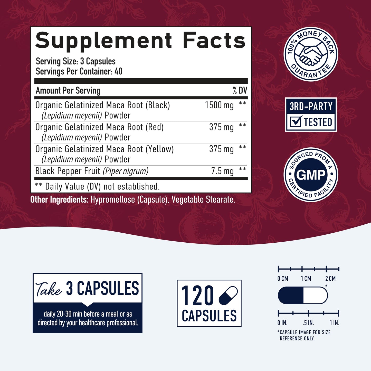 Organic Maca Root Capsules for Women | 2250MG Extra Strength | Red, Black & Yellow SMNutritionBuy Supplements Australia