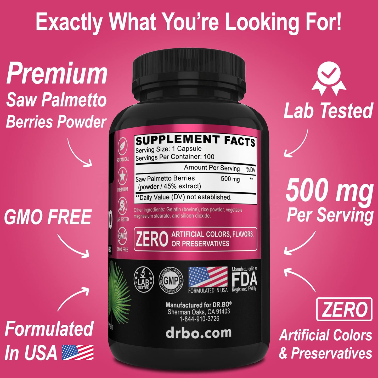 Saw Palmetto for Women Hair Loss - DHT Blocker for Women Hair Growth Plus Bladder DR. BOBuy Supplements Australia