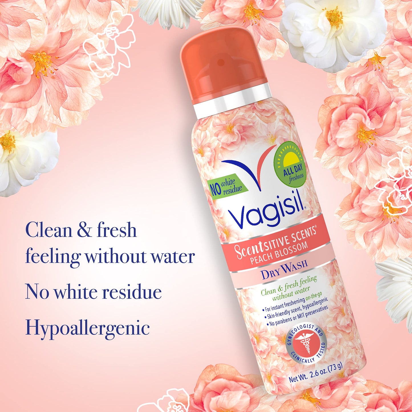 Vagisil Scentsitive Scents Feminine Dry Wash Deodorant Spray for Women, Gynecologist Tested VagisilBuy Supplements Australia