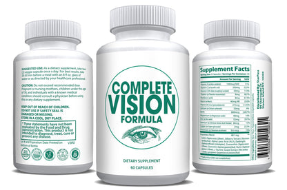 Pure Eye Health Vitamin & Mineral Supplements for Adults | #1 Complete Research Vision Formula w/Bilberry, Lutein, Zeaxanthin, Lycopene, Resveratrol | Supports Eye Strain, Dry Eyes 60 Capsules StarPass LabsBuy Supplements Australia