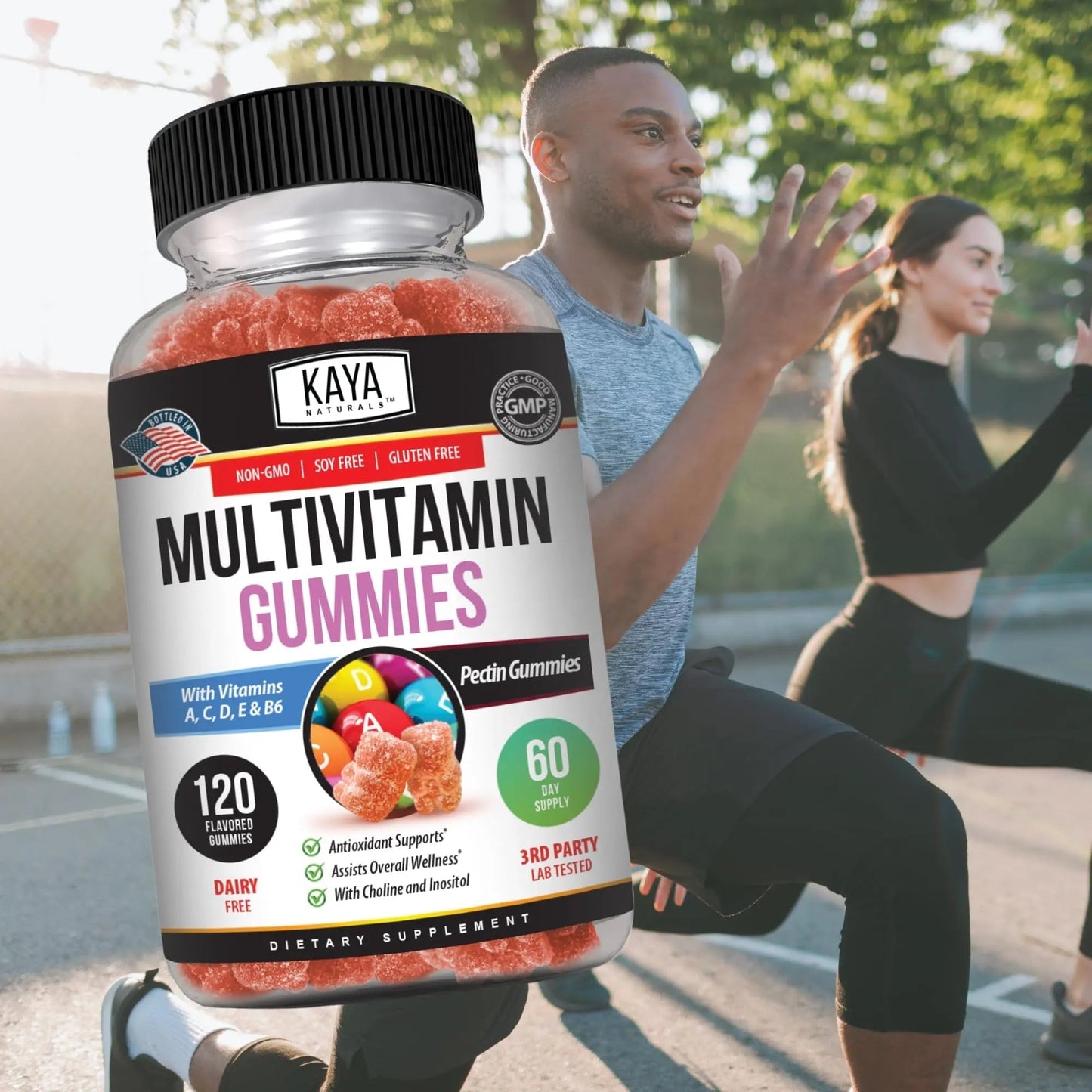 Kaya Naturals Adult Multi Vitamin Gummy, 120 Count, Biotin, Vitamin A, B-12, C & E, Including Zinc, Folic Acid, Strawberry Flavor (120 Gummies) Kaya NaturalsBuy Supplements Australia