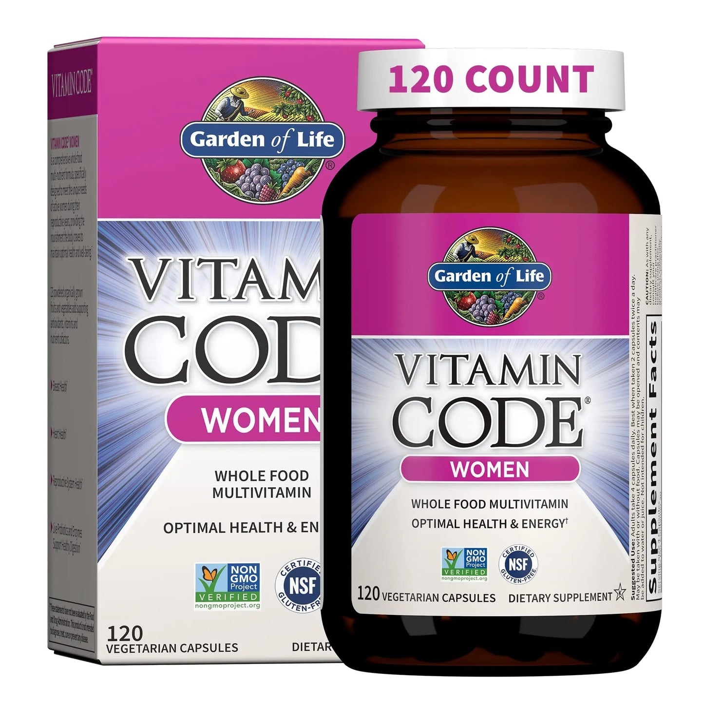 Garden of Life Vitamin Code Women's and Men's Multivitamins Bundle, 120+75 Capsules Garden of LifeBuy Supplements Australia