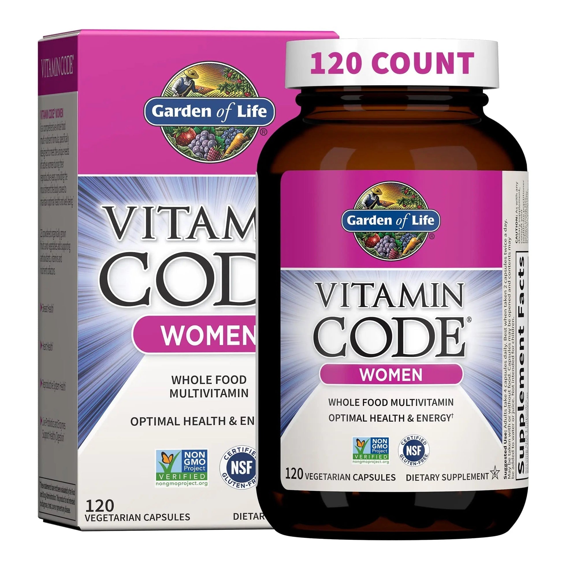 Garden of Life Vitamin Code Women's and Men's Multivitamins Bundle, 120+75 Capsules Garden of LifeBuy Supplements Australia