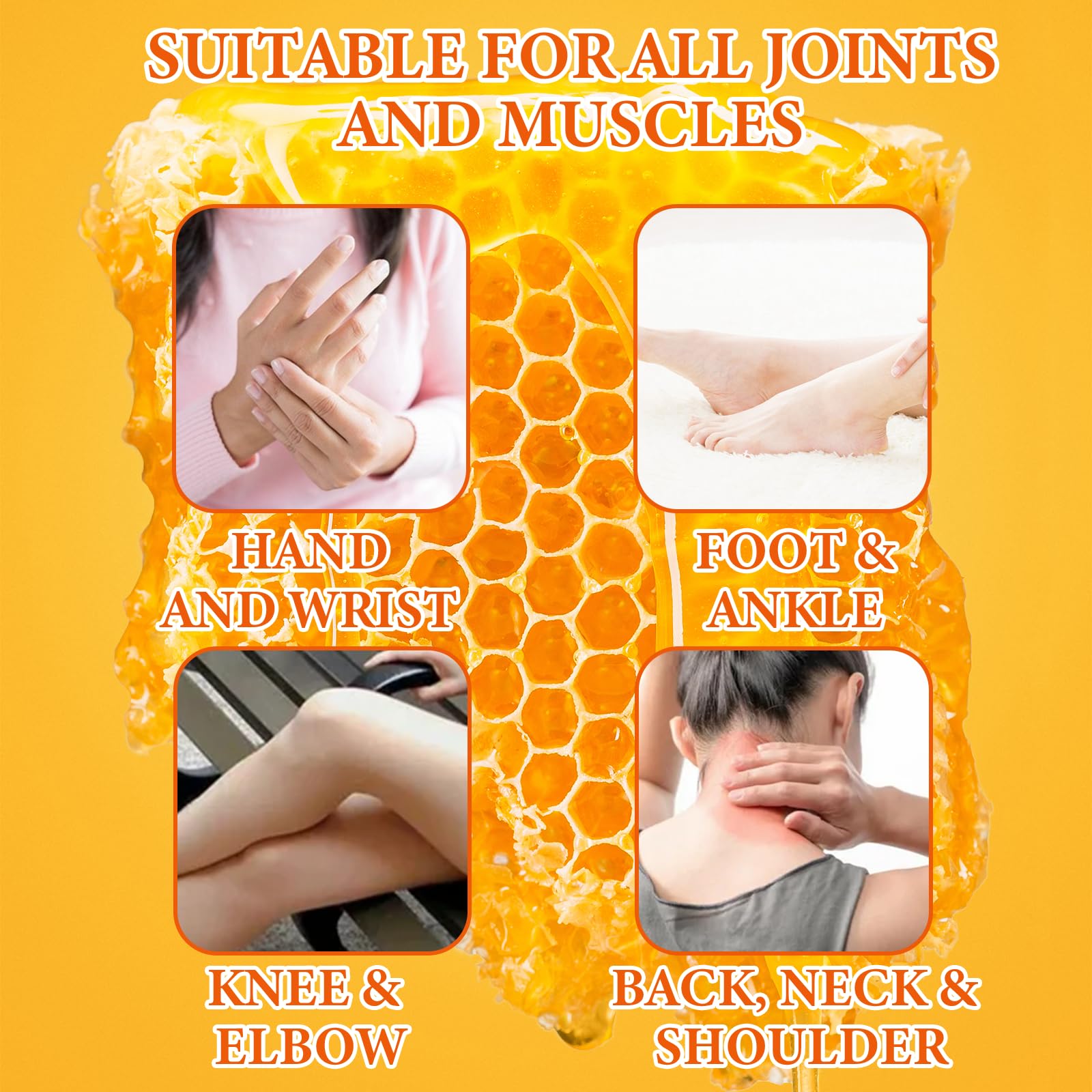 Beeswax and Honey Fast Acting Joint Muscle Bone Cream, Immediate Help for Back, Neck, Hand, Feet, Knee, Shoulder, Topical, Nerve, Plantar, Ankle, Foot Discomfort, Natural Added YOKOBBYESBuy Supplements Australia