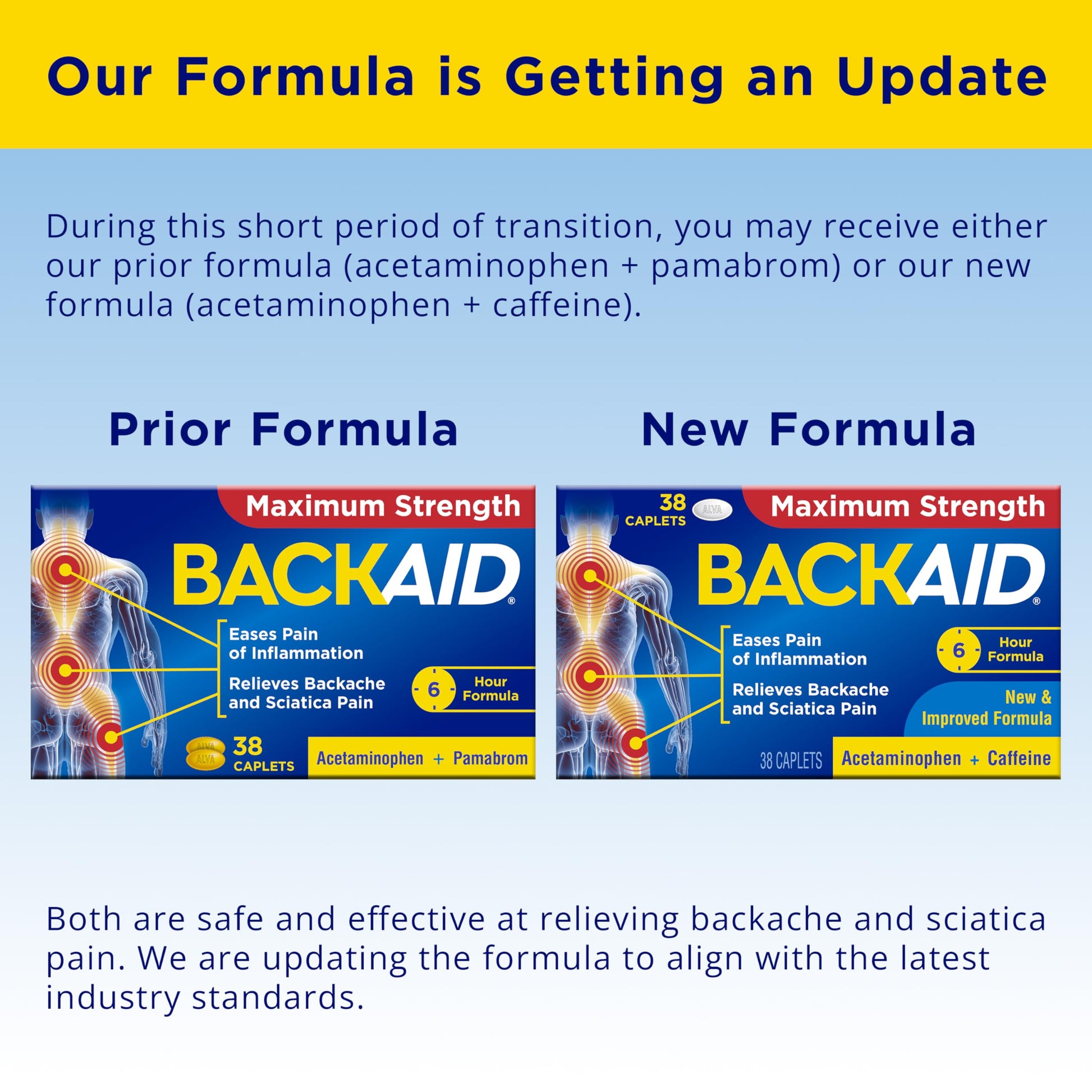 Backaid Maximum Strength Aspirin-Free Pain Relief from Backache, Sciatica and Leg Pain, Powerful Combination, Long-Lasting 6 Hour Formula, 38 Count BackaidBuy Supplements Australia