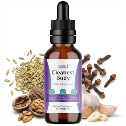 Nature’s NutriWave Cleanest Body – Natural Detox Liquid Supplement with Fennel Seed, Marshmallow Root & Peppermint Oil – Non-GMO, Made in USA, 2 fl. oz.(60ml), 1 Month Supply Nature’s NutriWaveBuy Supplements Australia