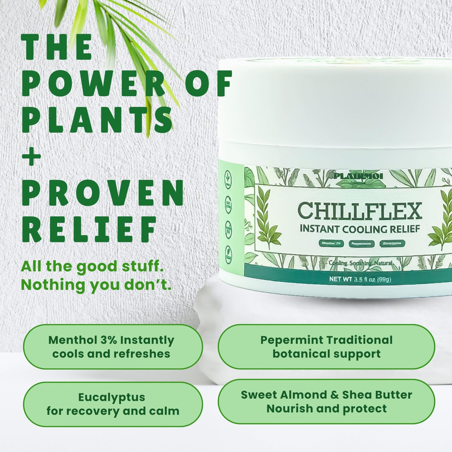 PLAIRMOI CHILLFLEX Pain Relief Gel for Muscle Aches, Joint Pain, Discomfort & Inflammation – Fast Acting, Cooling, Non-Greasy with 3% Menthol & Eucalyptus – 3.5 oz, 1-Pack PLAIRMOIBuy Supplements Australia