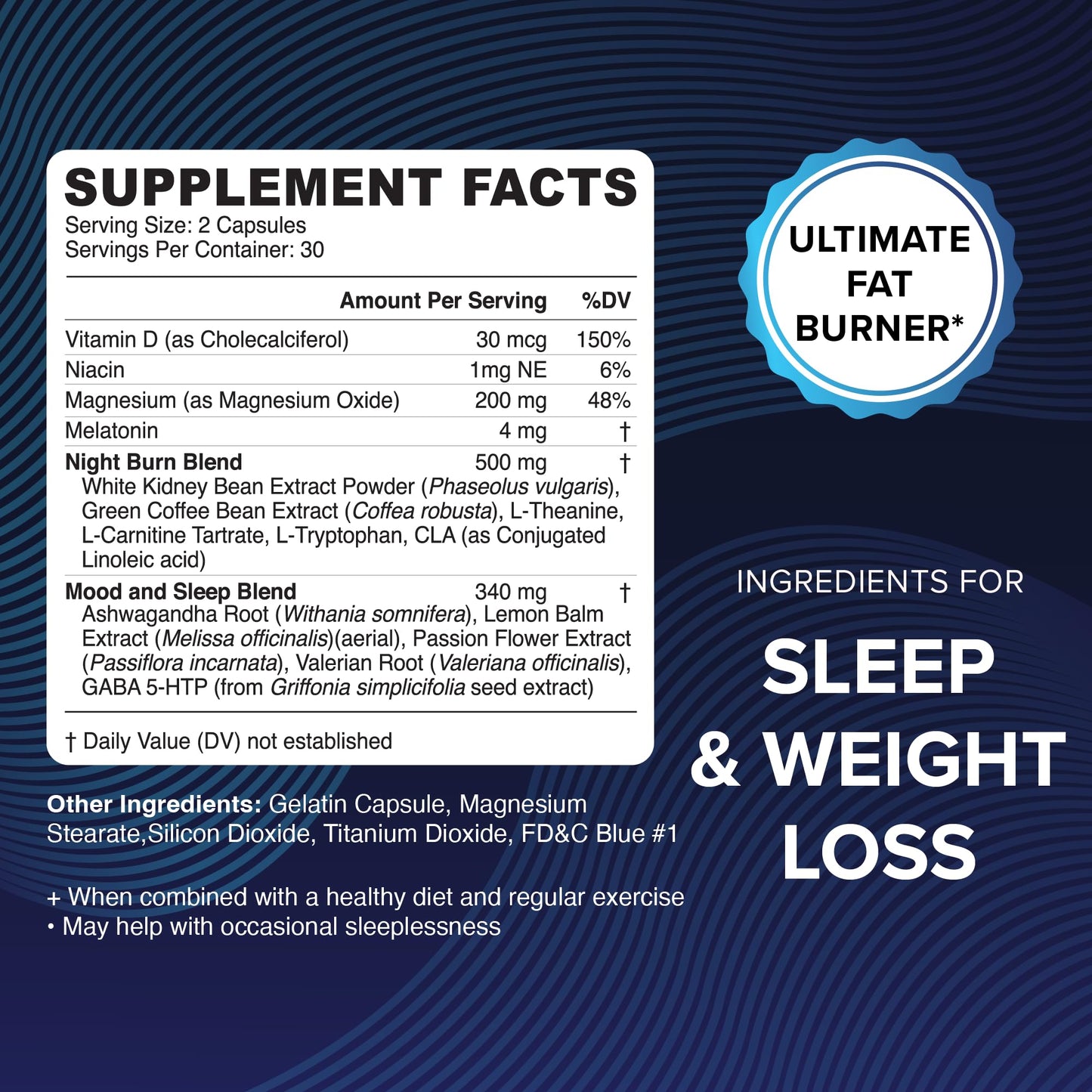 Night Time Fat Burner | Weight Loss Support for Women | Appetite Suppressant, Carb Block MAV NUTRITIONBuy Supplements Australia