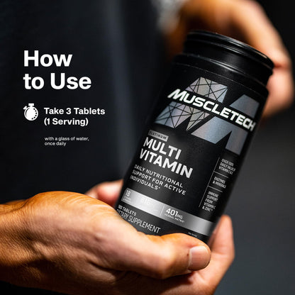 MuscleTech Platinum Multivitamins for Men & Women - Multi-Vitamin Supplement for Immune Support - 18 Vitamins & Minerals, Vitamin A C D E B6 B12 MuscleTechBuy Supplements Australia