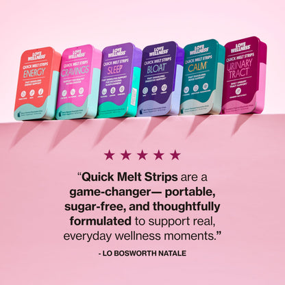 Love Wellness Urinary Tract* Quick Melt Strips - Fast-Dissolving UT Support with 36 mg PACs from Cranberry Fruit Extract - Promotes Urinary Health* - No Water Needed - Vegan and Sugar Free - 32 Strips Love WellnessBuy Supplements Australia