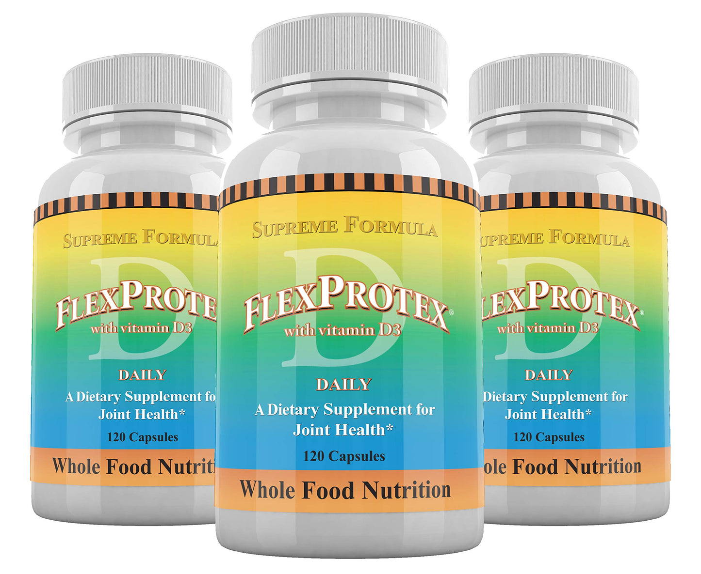 Daily Health, FlexProtex D Joint Muscle Support Supplement 3 Bottles Plus 1 Bottle Daily Marine Coral Calcium 90 Capsules Daily HealthBuy Supplements Australia