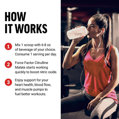 FORCE FACTOR Citrulline Malate 2:1, L Citrulline Supplement for Men to Boost Nitric Oxide Force FactorBuy Supplements Australia