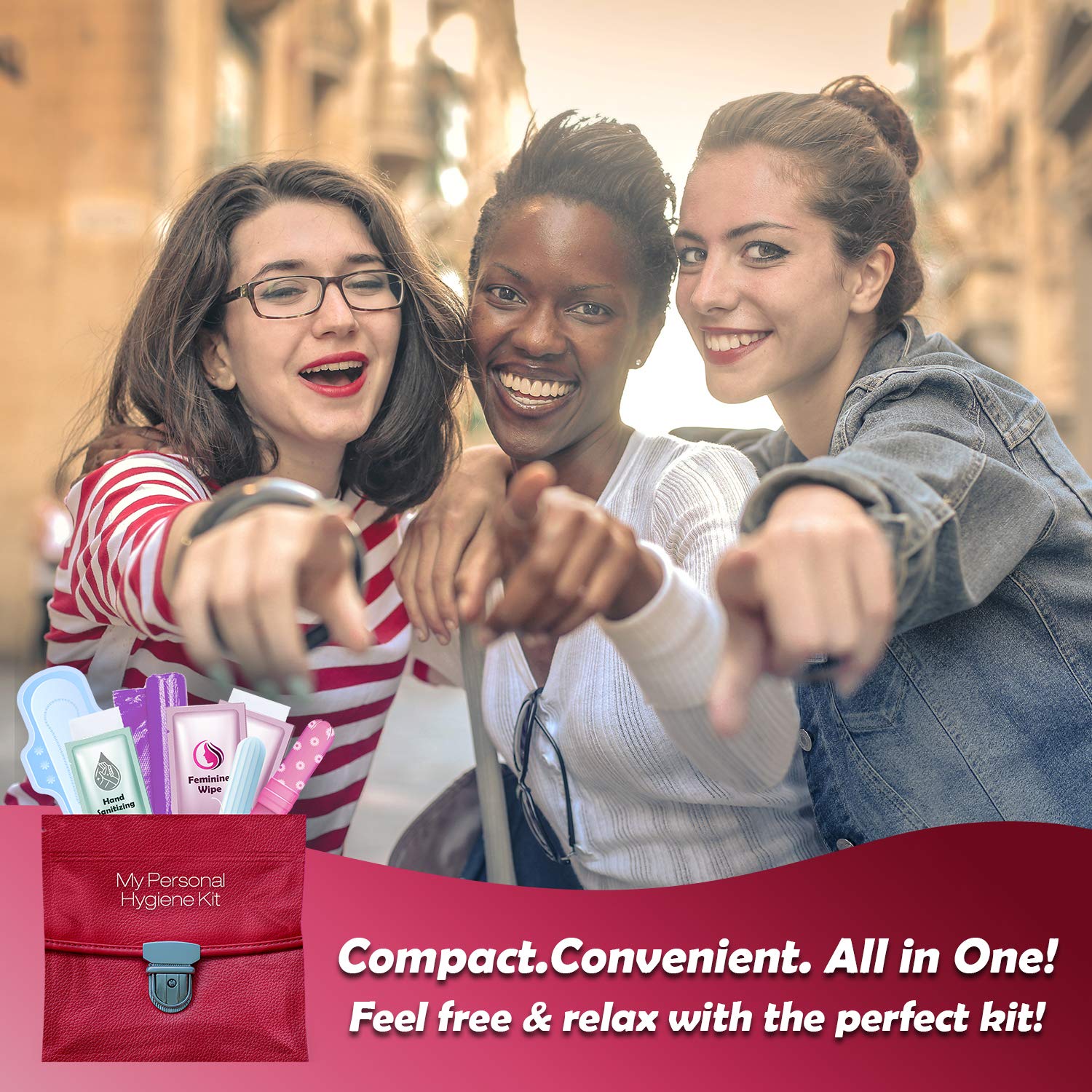 Menstrual Kit All-in-One | Convenience on The Go | Single Period Kit Pack for Travelling, Tweens pH AdvantageBuy Supplements Australia