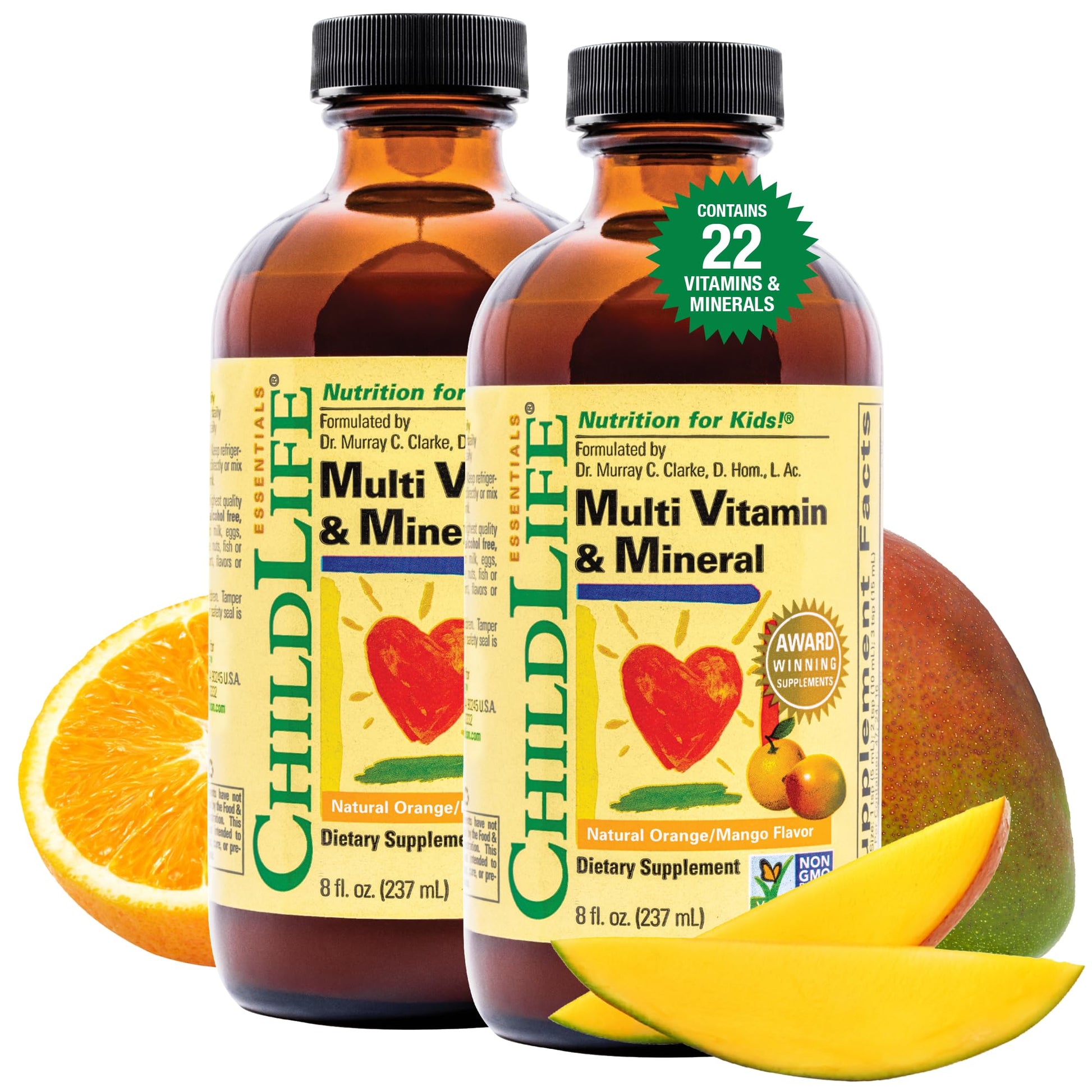 CHILDLIFE ESSENTIALS Kids Multivitamin & Mineral - Kids Vitamins, Liquid Multivitamin for Kids, Toddler Multivitamins, Liquid Vitamins, Baby Multivitamin - Natural Orange & Mango, 8 Fl Oz (Pack of 2) CHILDLIFE ESSENTIALSBuy Supplements Australia