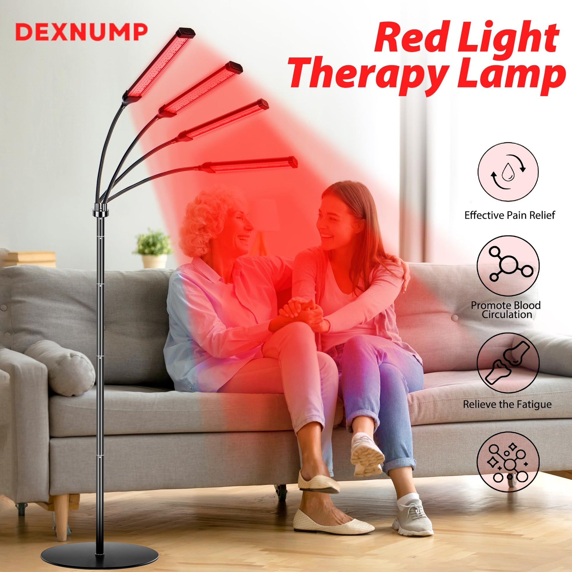 Dexnump Red Light Therapy for Face, 324 LEDs Red Light Therapy Lamp Height Free Adjustment Infrared DexnumpBuy Supplements Australia