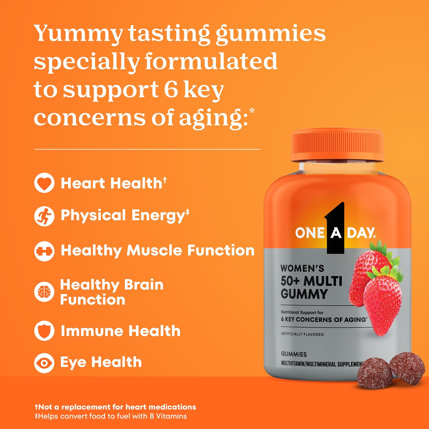 One A Day Multivitamin for Women 50 and Over, Women's Multivitamin Gummy 50 plus for Immune Support ONE A DAYBuy Supplements Australia