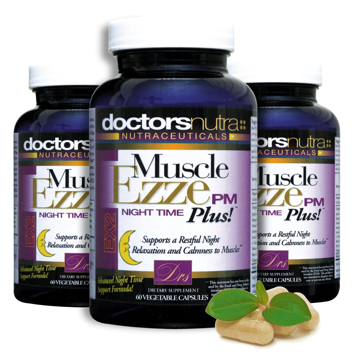 Muscle Ezze PM Plus Night Time Capsules by Doctors Nutra - Nighttime Use - Gluten-Free - 60 Capsules Doctors Nutra NutraceuticalsBuy Supplements Australia