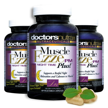 Muscle Ezze PM Plus Night Time Capsules by Doctors Nutra - Nighttime Use - Gluten-Free - 60 Capsules Doctors Nutra NutraceuticalsBuy Supplements Australia