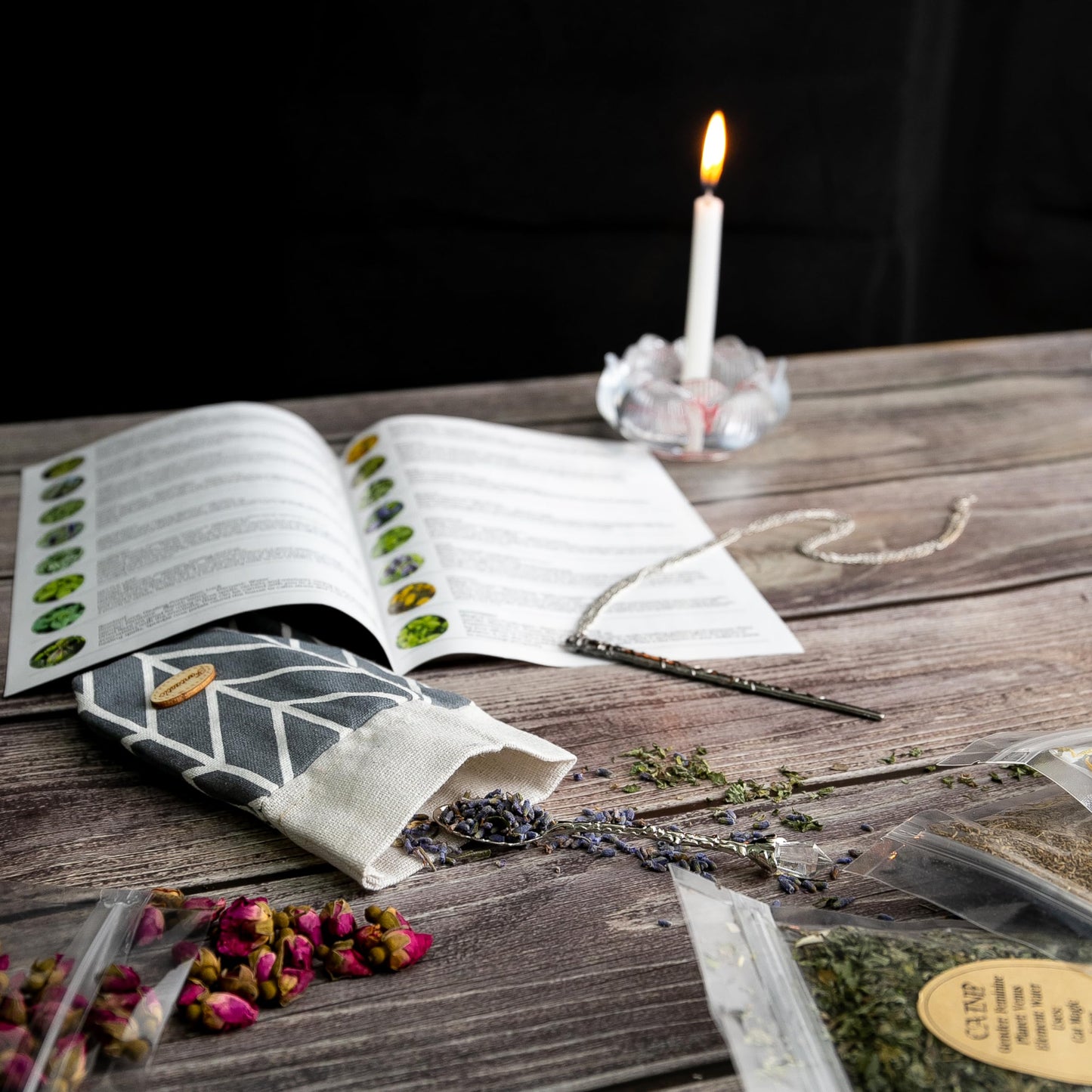 JUSTASHOW 61PCS Witchcraft Supplies for Wiccan Spells, Witchcraft Starter Kit, Spell Candles JUSTASHOWBuy Supplements Australia