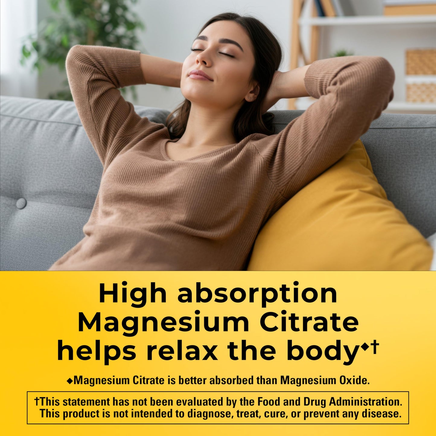 Nature Made High Absorption Magnesium Citrate 200 mg per serving, Magnesium Supplement for Muscle, Nerve, Bone and Heart Support