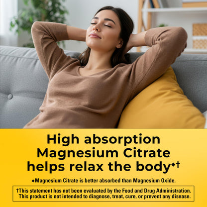 Nature Made High Absorption Magnesium Citrate 200 mg per serving, Magnesium Supplement for Muscle, Nerve, Bone and Heart Support