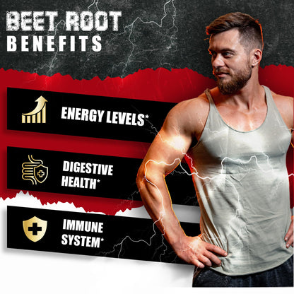Beet Root, Green Tea, Red Spinach, Ginseng, Black Pepper - 150 Capsules - Supports Digestive, Immune System, Energy Levels - 5 Month Supply BMVINVOLBuy Supplements Australia