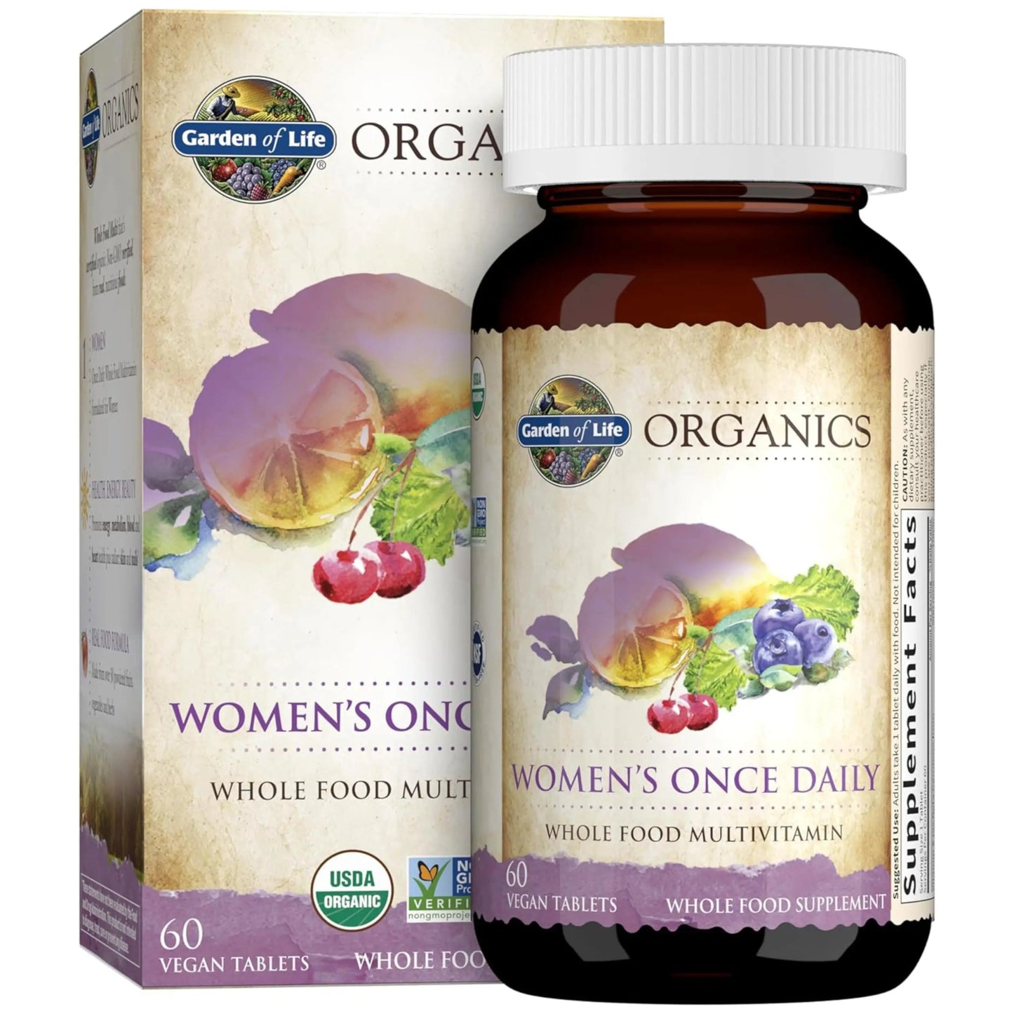 Garden of Life Organics Multivitamin for Women - Women's Once Daily Multi - Whole Food Multi with Iron,Biotin,Vegan Organic Womens Multivitamin Garden of LifeBuy Supplements Australia