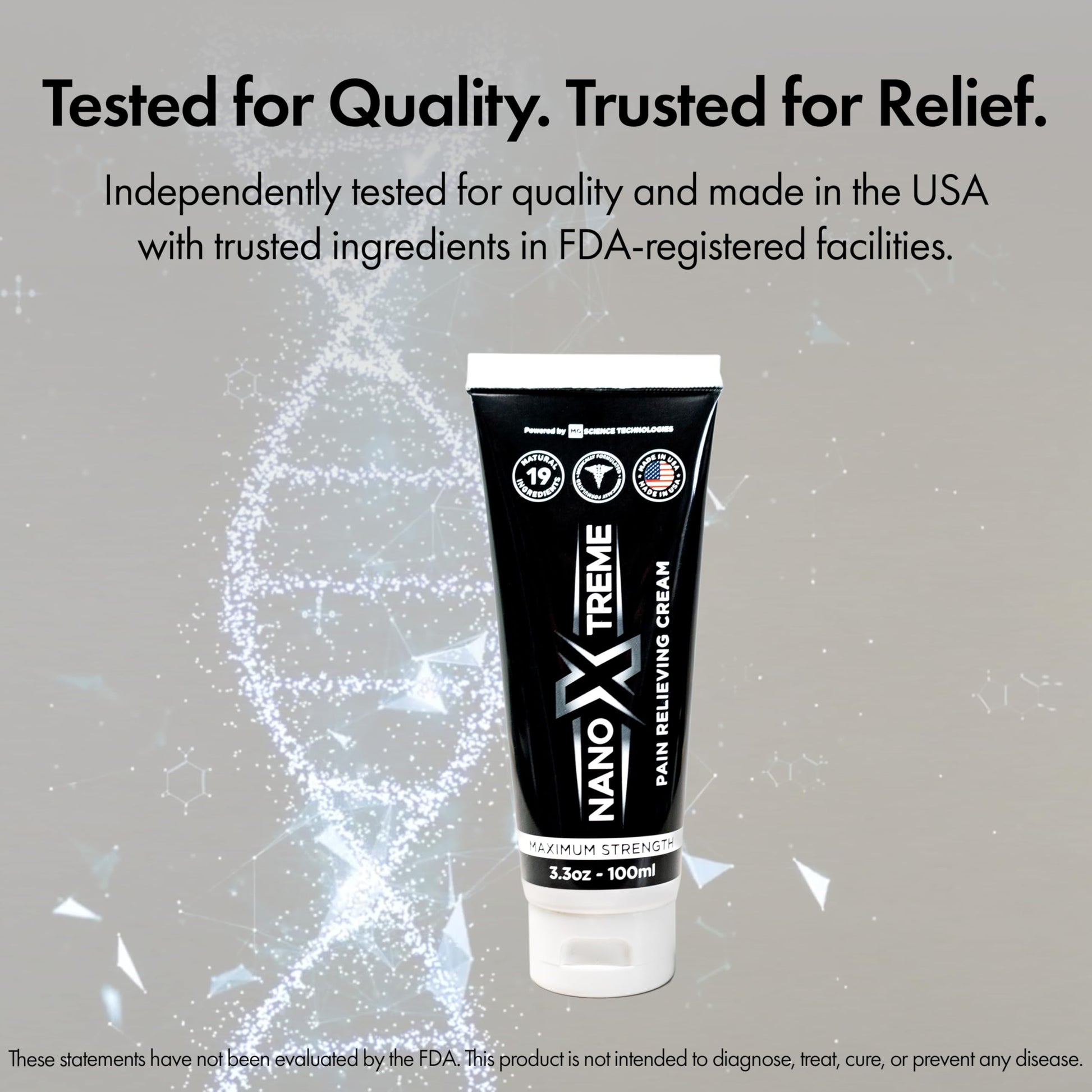 NANOXTREME Pain Relief Cream – Fast-Acting Topical for Muscle, Joint & Nerve Deep-Absorbing, Long-Lasting Formula with Natural Ingredients – Cooling Sensation – 3.3oz Tube – Made in USA NANOXTREMEBuy Supplements Australia