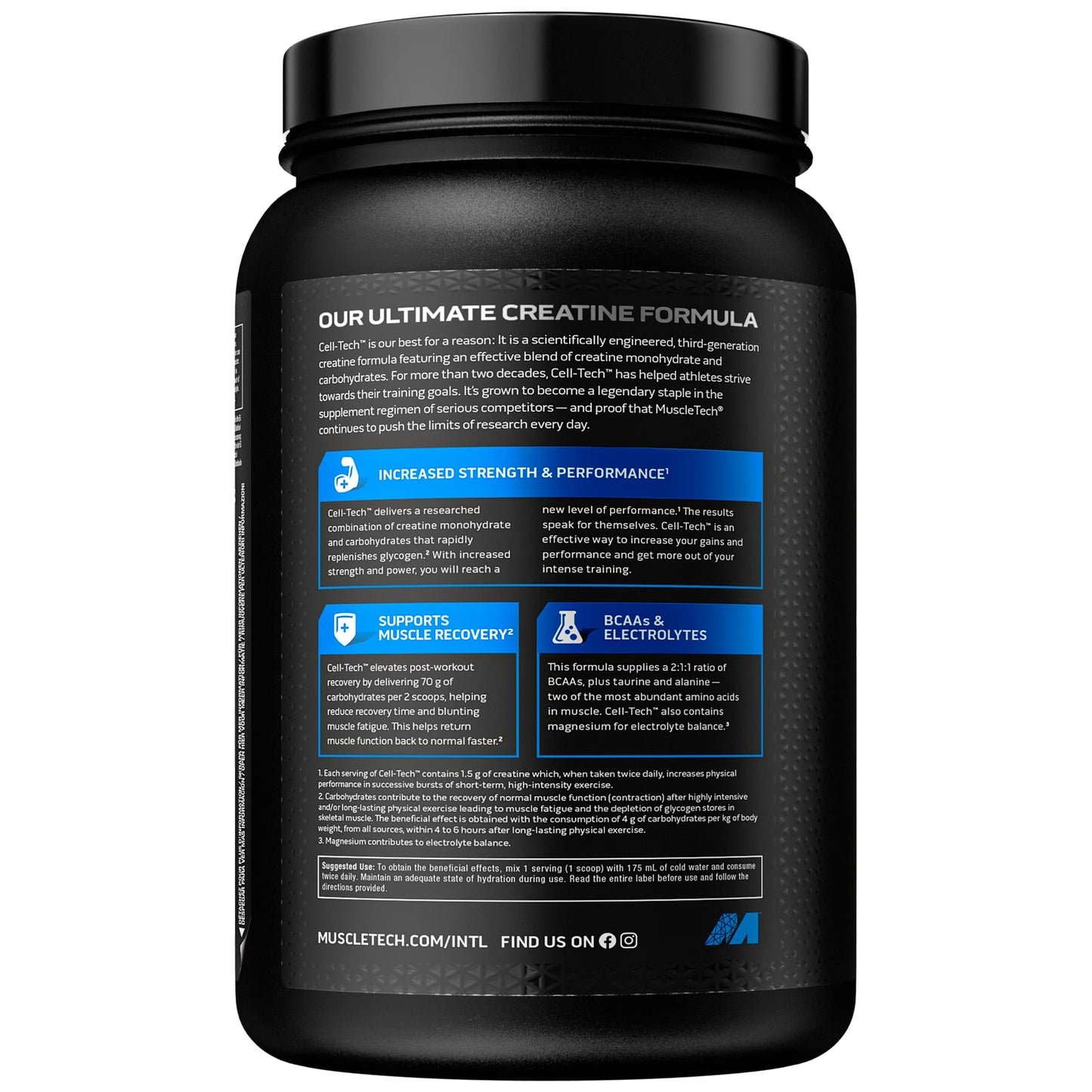 MuscleTech CellTech Creatine Monohydrate Powder, Post Workout Recovery Drink MuscletechBuy Supplements Australia