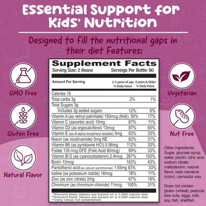 BeElevated Kids Multivitamin Gummies – Tasty Berry-Flavored Zinc Gummies for Children & Adults – Vegetarian, Gluten-Free BeElevated