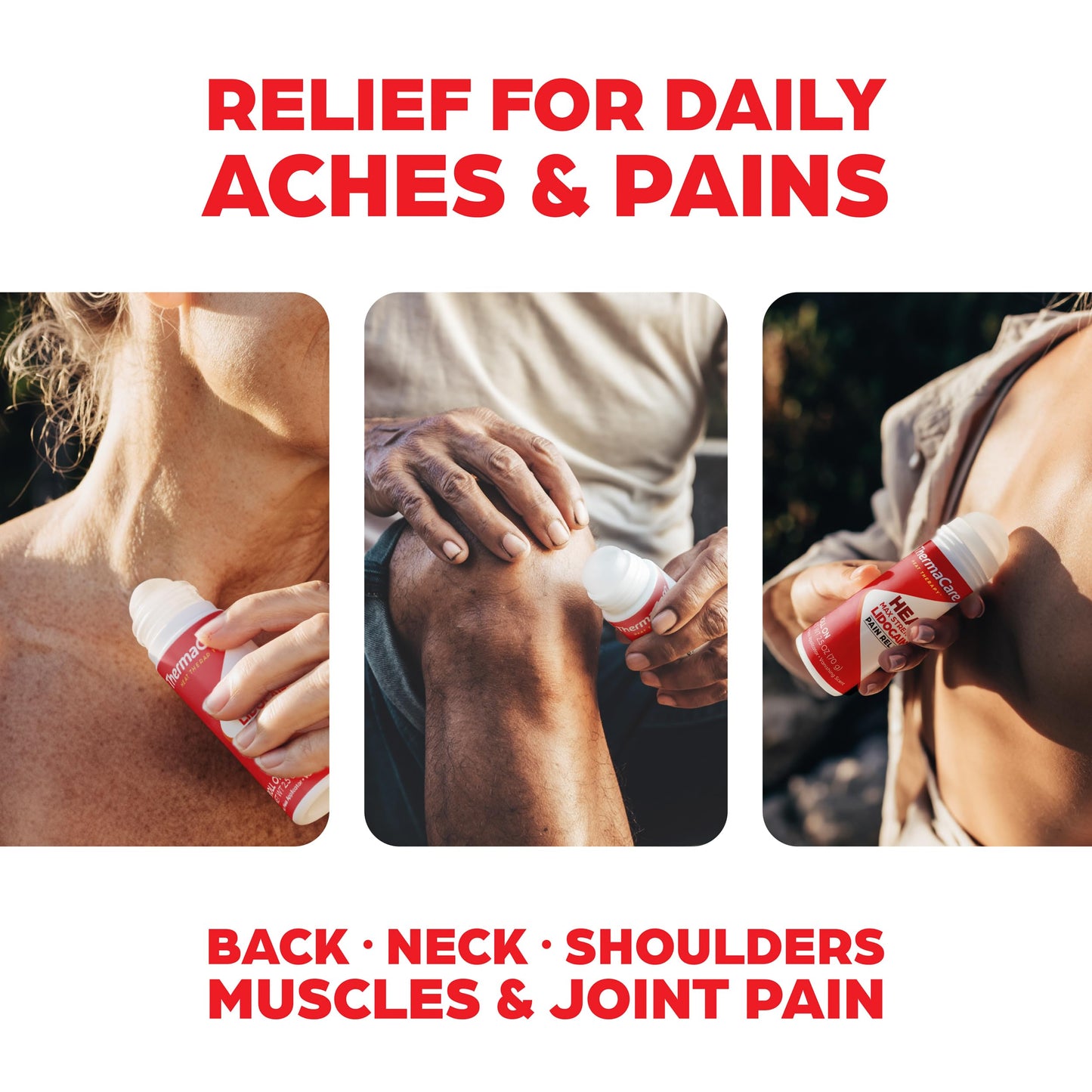 ThermaCare Heat + Max Strength 4% Lidocaine Roll-On - Dual Action Pain Relief with Patented Heatwave Technology - Targeted No-Mess Relief for Back, Neck, Muscles, & Joints ThermaCareBuy Supplements Australia