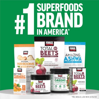 Force Factor Smarter Greens Superfoods Powder, 2-Pack, Supports Digestion and Bloating, Immunity, and Energy, Greens Powder with Probiotics, Digestive Enzymes, Antioxidants, and Fiber, 60 Servings Force FactorBuy Supplements Australia