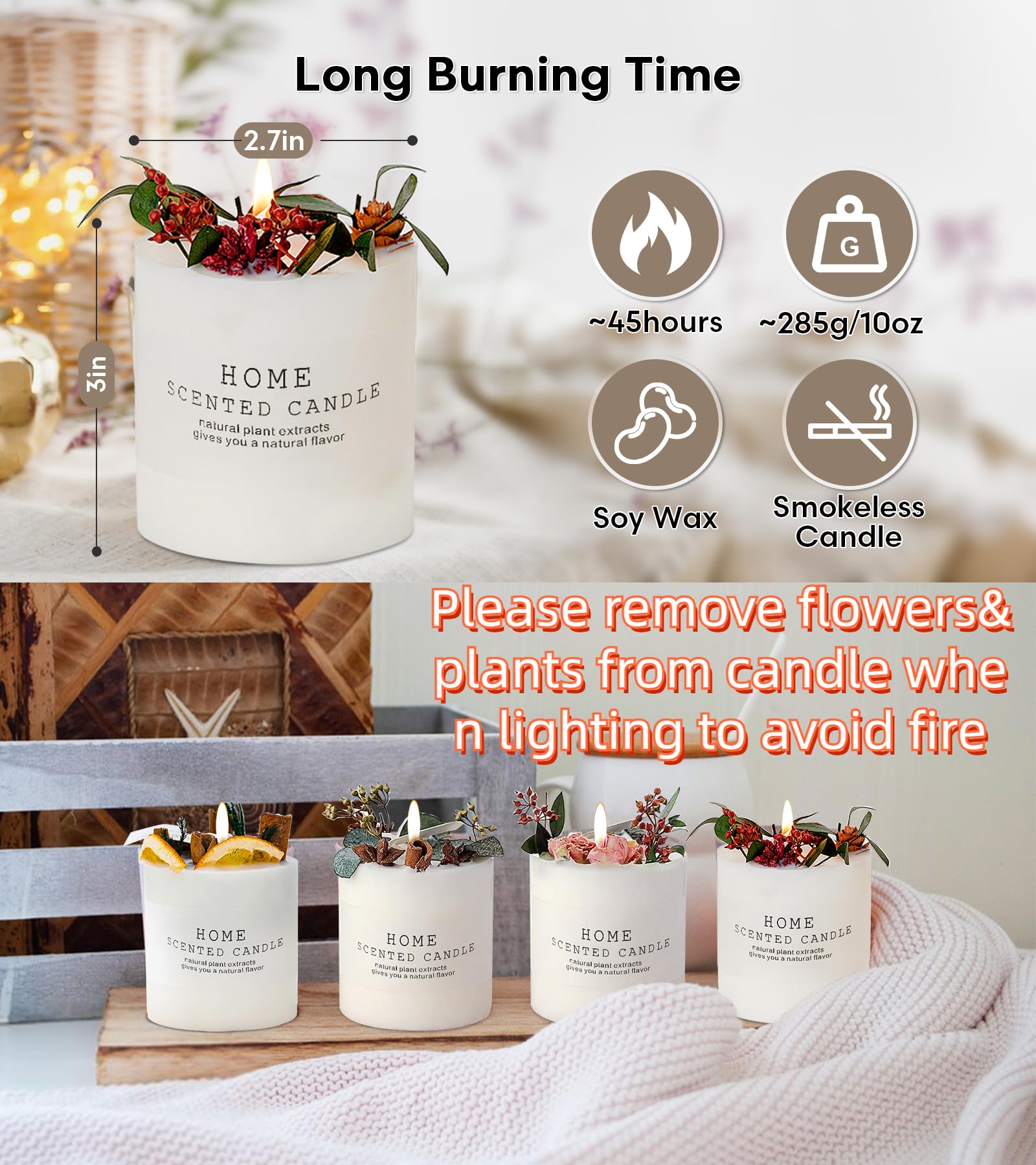 Candles Clearance | Eucalyptus & Orange Aromatherapy Candles | 10 oz Scented Candles HomaromBuy Supplements Australia